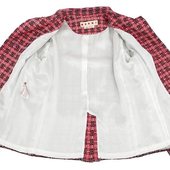 MARNI Plaid Jacket in Red IT38 - Picture 7 of 13
